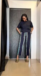 Cropped Aso Oke Pants